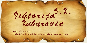 Viktorija Kuburović vizit kartica